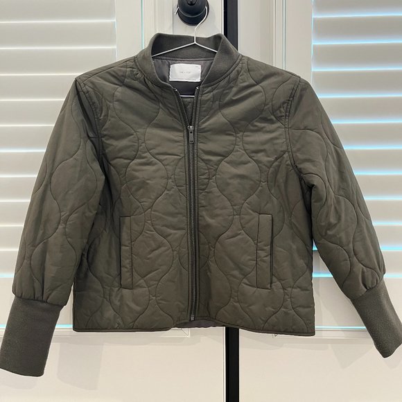 OAK + FORT Jackets & Blazers - Oak + Fort Quilted Boxy Bomber Jacket (XS)